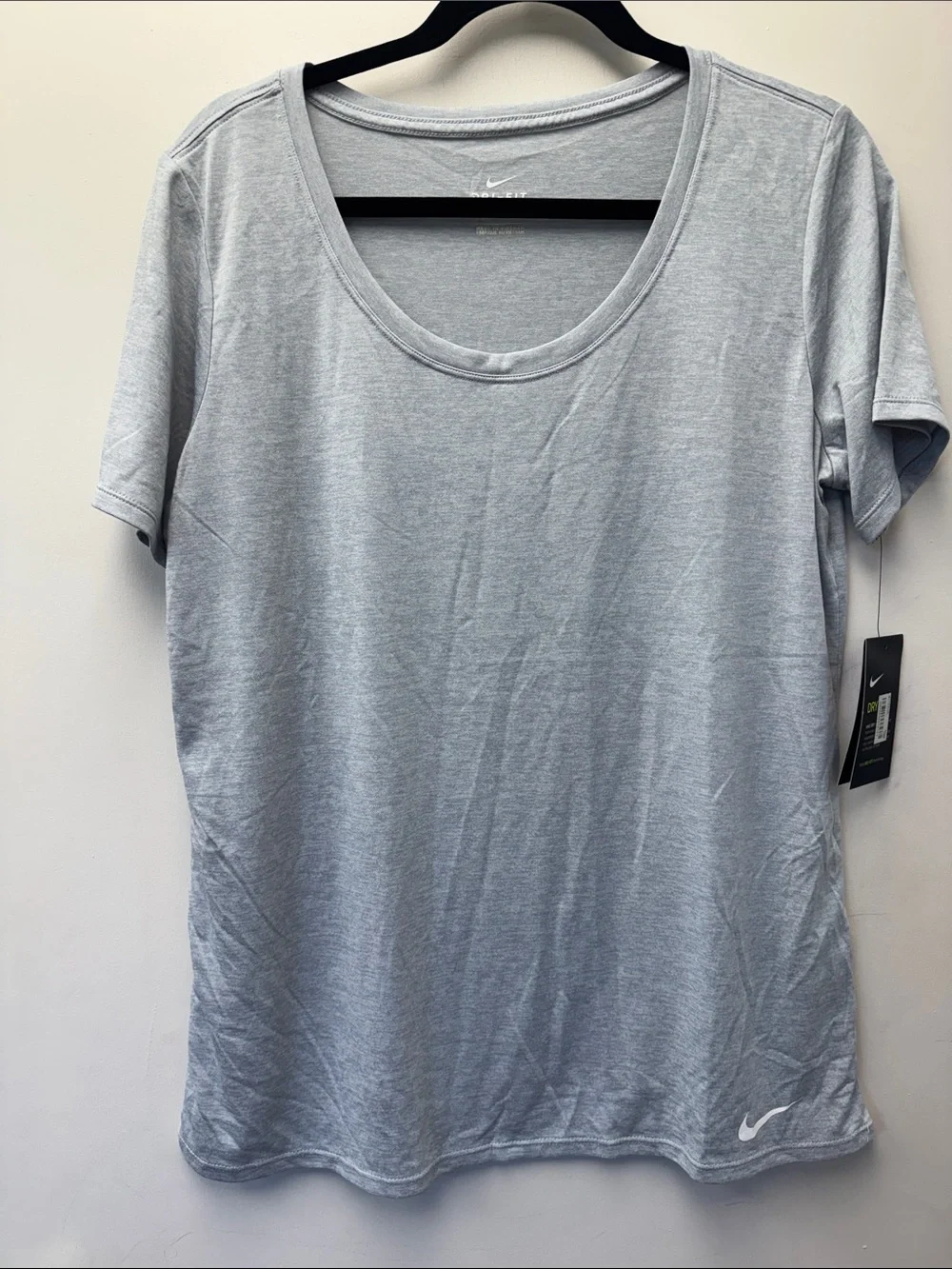 Nike Heather Gray Scoop Neck Short Sleeve Tee